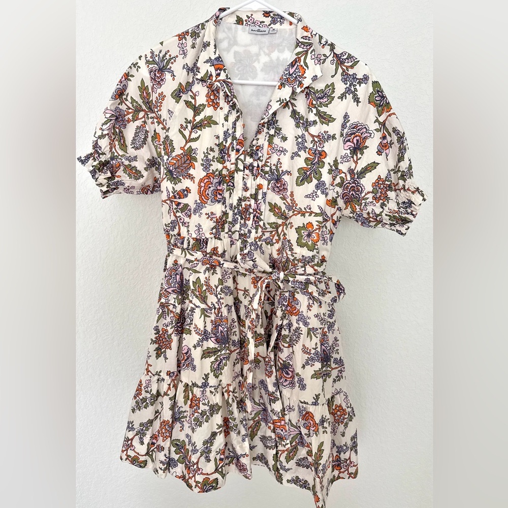 Hermoza Floral Blouse in Cream, Pink & Green